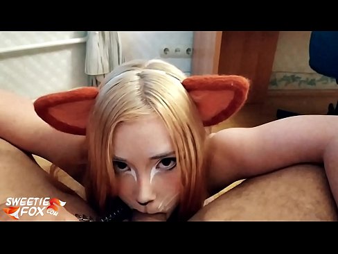 ❤️ Kitsune menelan batang dan air mani di dalam mulutnya ❤️❌ Lucah dubur pada kami ❌❤